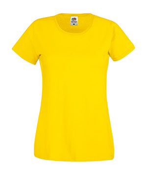 T-SHIRT ORIGINAL DONNA - FRUIT OF THE LOOM giallo acceso T-SHIRT ORIGINAL DONNA - FRUIT OF THE LOOM giallo acceso